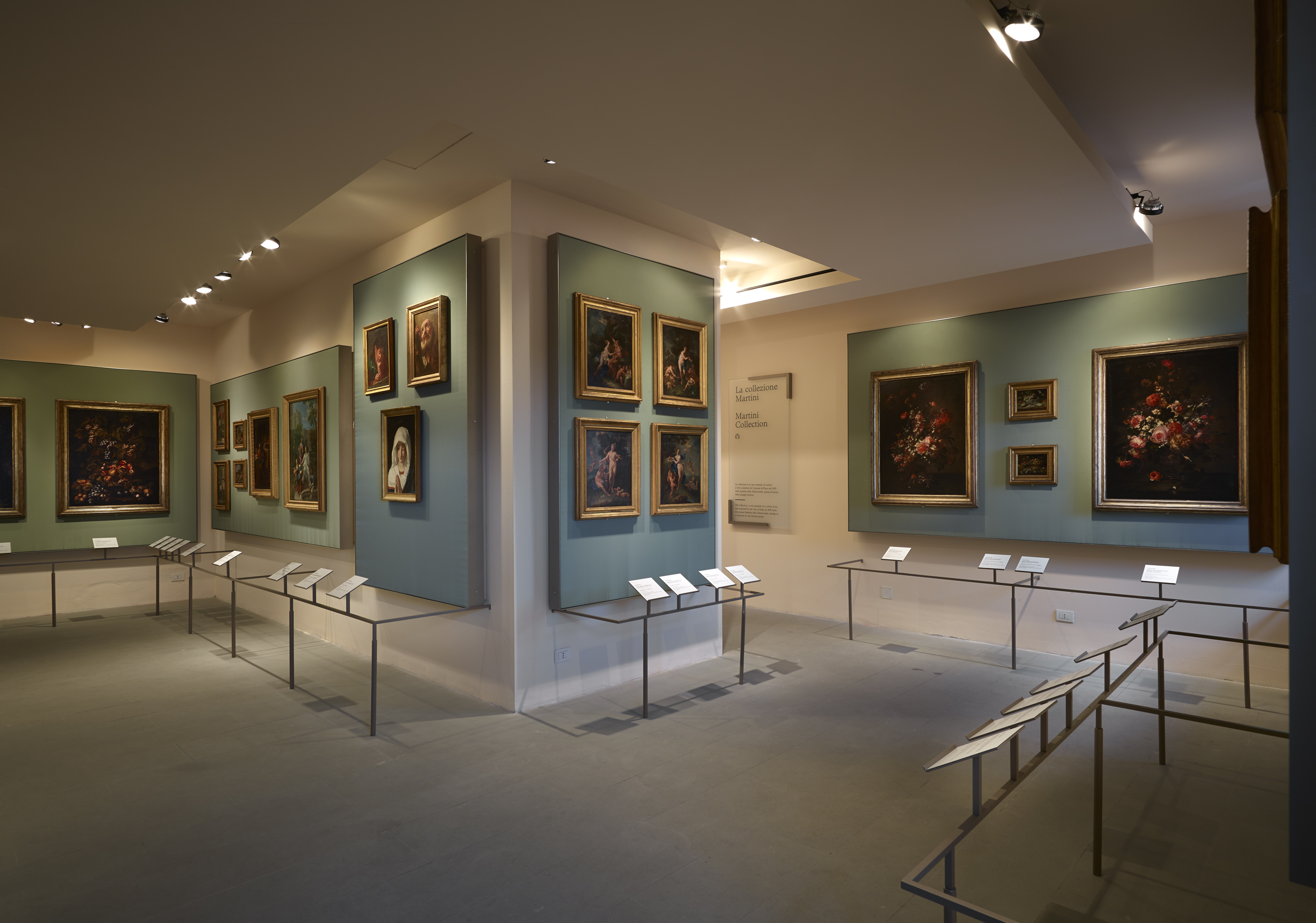 Panoramica della sala che ospita la Collezione Martini