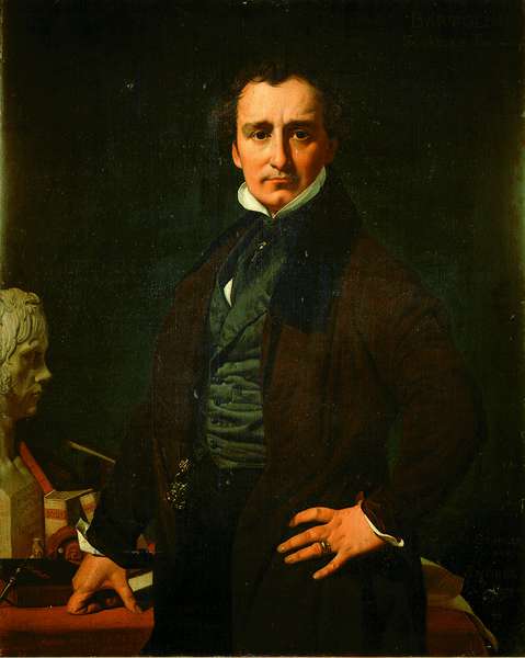 Ritratto a mezzobusto di Lorenzo Bartolini, olio su tela