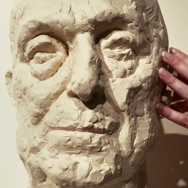Tactile reproduction of a statue head