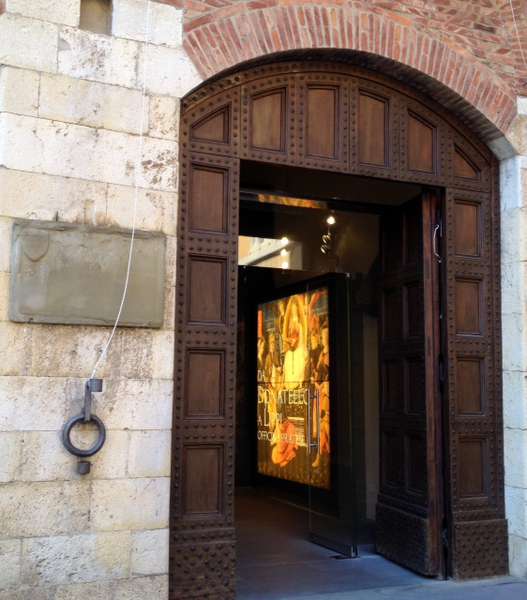 front door, main access at the museum of Palazzo Pretorio